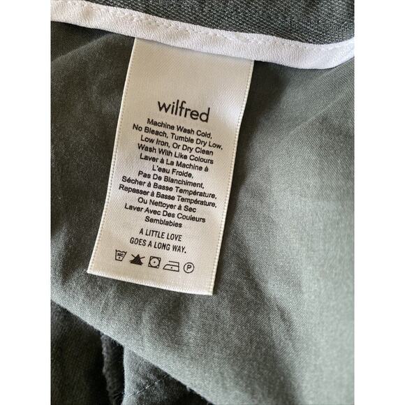 Wilfred Aritzia Cuffed Drawstring Green Linen Blend Casual Pants Vacation 8 - Picture 8 of 11